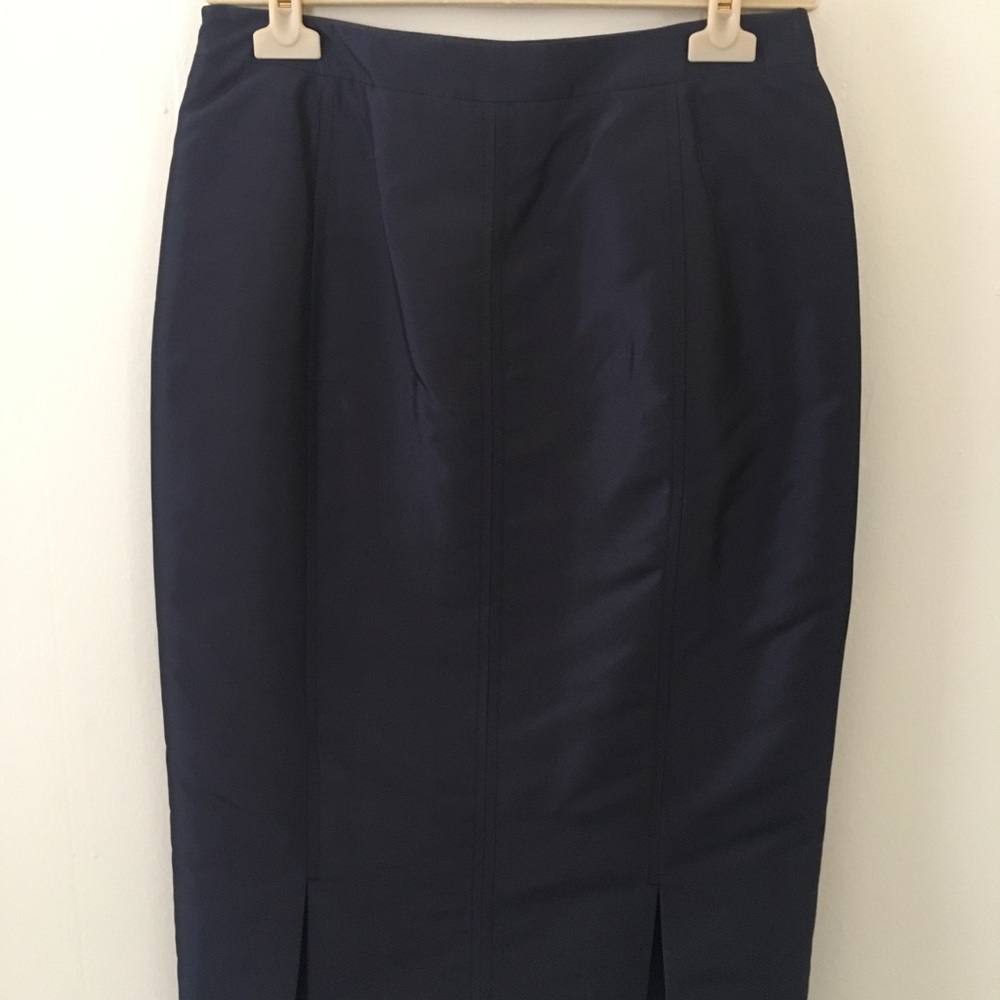 Ren Lezard Navy Pencil Skirt View 3